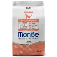Monge Cat Monoprotein корм для взрослых кошек с лососем 400г