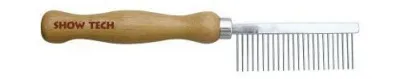 SHOW TECH Wooden Comb расческа для жесткой шерсти 18 см, с зубчиками 2,3 мм, частота 2 мм в магазине LiveStor.ru
