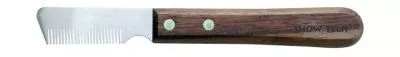 SHOW TECH тримминговочный нож 3280 с деревянной ручкой для шерсти средней жесткости в магазине LiveStor.ru
