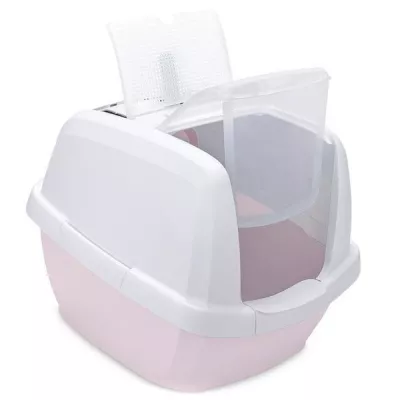 IMAC био-туалет для кошек MADDY 62х49,5х47,5h см, белый/нежно-розовый в магазине LiveStor.ru
