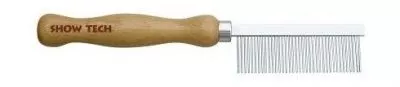 SHOW TECH Wooden Comb расческа для шерсти средней жесткости 18 см, с зубчиками 2,2 см, частота 1,5 мм в магазине LiveStor.ru