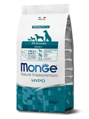 Monge Dog Speciality Hypo корм с лососем и тунцом для взрослых собак всех пород 2,5 кг в магазине LiveStor.ru