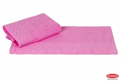 Махровое полотенце Hobby Home 70x140 Gofre розовый в магазине LiveStor.ru