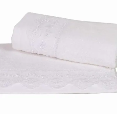 Махровое полотенце Hobby Home 70x140 Almeda белый в магазине LiveStor.ru