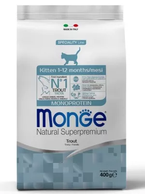 Monge Cat Monoprotein корм для котят с форелью 400г в магазине LiveStor.ru