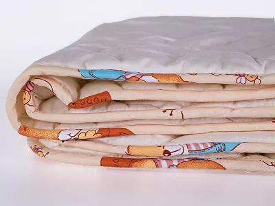 Одеяло детское всесезонное Natures "Забавная овечка" 100х150 с овечьей шерстью в магазине LiveStor.ru
