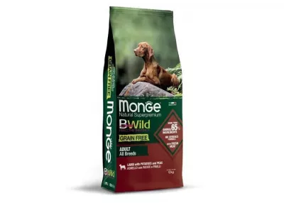 Корм для собак Monge 15 кг беззерновой из мяса ягненка для собак всех пород  в магазине LiveStor.ru
