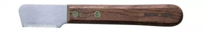 SHOW TECH тримминговочный нож 3260 с деревянной ручкой для шерсти средней жесткости в магазине LiveStor.ru
