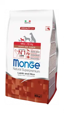 Сухой корм Monge Dog Speciality Mini для щенков мелких пород 800г в магазине LiveStor.ru