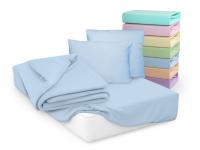 Простыня Cleo трикотажная на резинке 120*200*25 12/06 (голубой) купить в интернет магазине LiveStor.ru