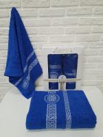 Набор полотенец Antik (50х90+70х140) синий
