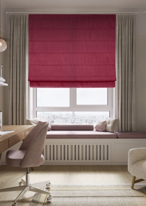 Римская штора Plain Lux цепочный механизм, цвет ягодный; 80x160 см купить в интернет магазине LiveStor.ru