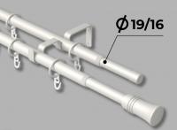 Карниз телескопический двухрядный Arttex 160-300 Конус белый 246.101