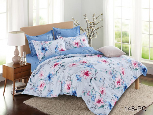 КПБ Cleo Поплин Pure Cotton дуэт 145*215*2 220*240*1(±5) 70*70*2(±2) 40/148-PC купить в интернет магазине LiveStor.ru