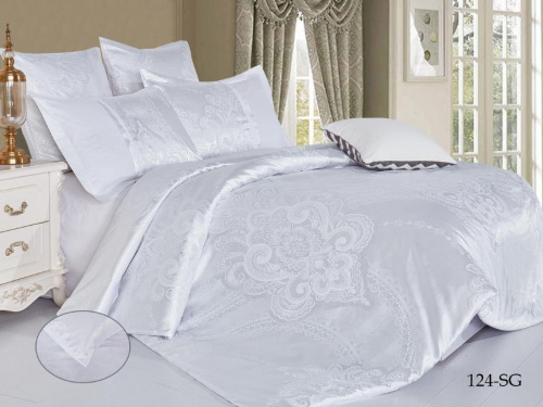 КПБ Cleo Satin Jacquard двуспальный 180*215*1 220*240*1(±5) 50*70+5*2(±2) 70*70*2(±2) 21/124-SG купить в интернет магазине LiveStor.ru
