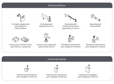Потолочное крепления парящее для карниза Arttex Квадро - LiveStor.ru