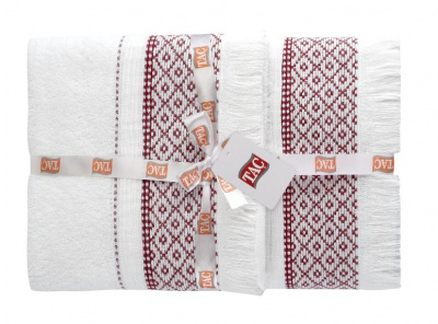 Набор полотенец TAC MAKROME красный в магазине LiveStor.ru