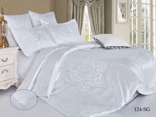 КПБ Cleo Satin Jacquard двуспальный 180*215*1 220*240*1(±5) 50*70+5*2(±2) 70*70*2(±2) 21/124-SG купить в интернет магазине LiveStor.ru