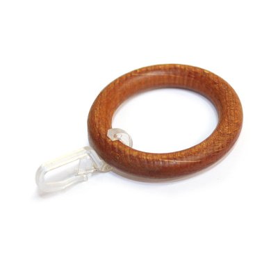 Кольца деревянные с крючками (10шт), каштан - LiveStor.ru