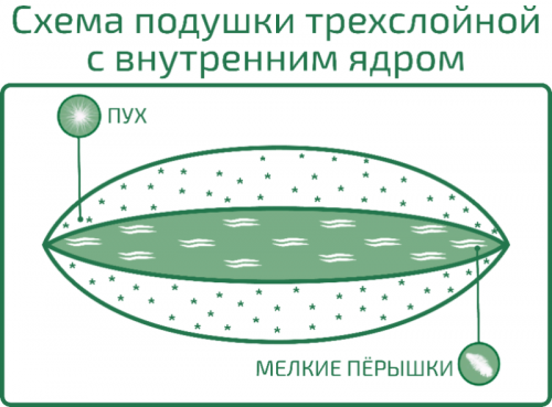 Подушка Natures средняя "Женское начало" 50х68 гусиный пух купить в интернет магазине LiveStor.ru