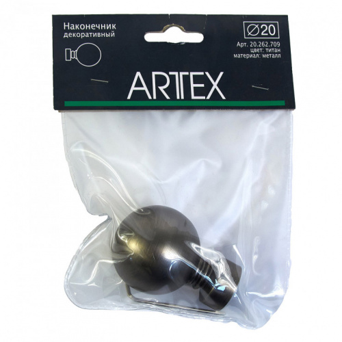 Наконечник для карниза Arttex шар ионический 20.262.709 титан - LiveStor.ru