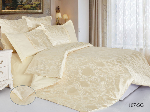 КПБ Cleo Satin Jacquard двуспальный 180*215*1 220*240*1(±5) 50*70+5*2(±2) 70*70*2(±2) 21/107-SG купить в интернет магазине LiveStor.ru
