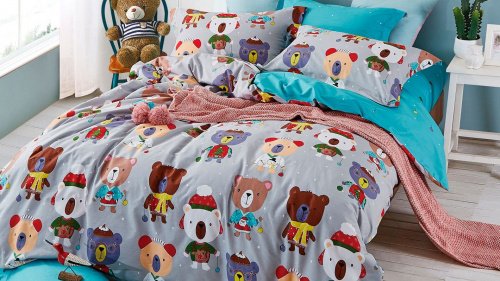 Комплект постельного белья Asabella 1,5-спальный, печатный сатин 1292-4XS купить в интернет магазине LiveStor.ru