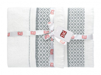 Набор полотенец TAC MAKROME серый в магазине LiveStor.ru