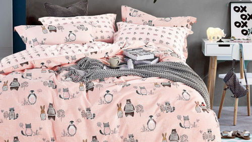 Комплект постельного белья Asabella 1,5-спальный, печатный сатин 483-4XS купить в интернет магазине LiveStor.ru
