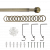 Карниз телескопический однорядный, Наконечник Классика, Золото антик 160-300см купить в интернет-магазине LiveStor.ru Карниз телескопический однорядный, Наконечник Классика, Золото антик 160-300см - LiveStor.ru
