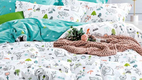 Комплект постельного белья Asabella 1,5-спальный, печатный сатин 1334-4XS купить в интернет магазине LiveStor.ru